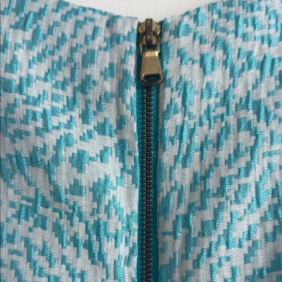 The Limited 8 Blue Patterned Sleeveless Dress - Picture 3 of 7